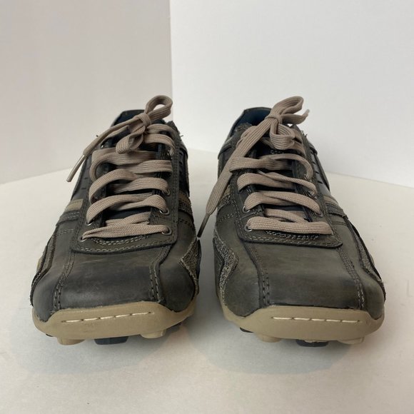 Skechers SN63746 Brown Leather Relaxed Step Sneakers Mens - New without tags - Picture 2 of 6